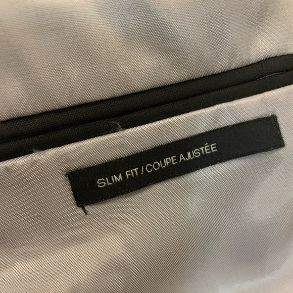 Per Lui mens 42R wool black slim fit suit blazer and pants - Picture 8 of 9